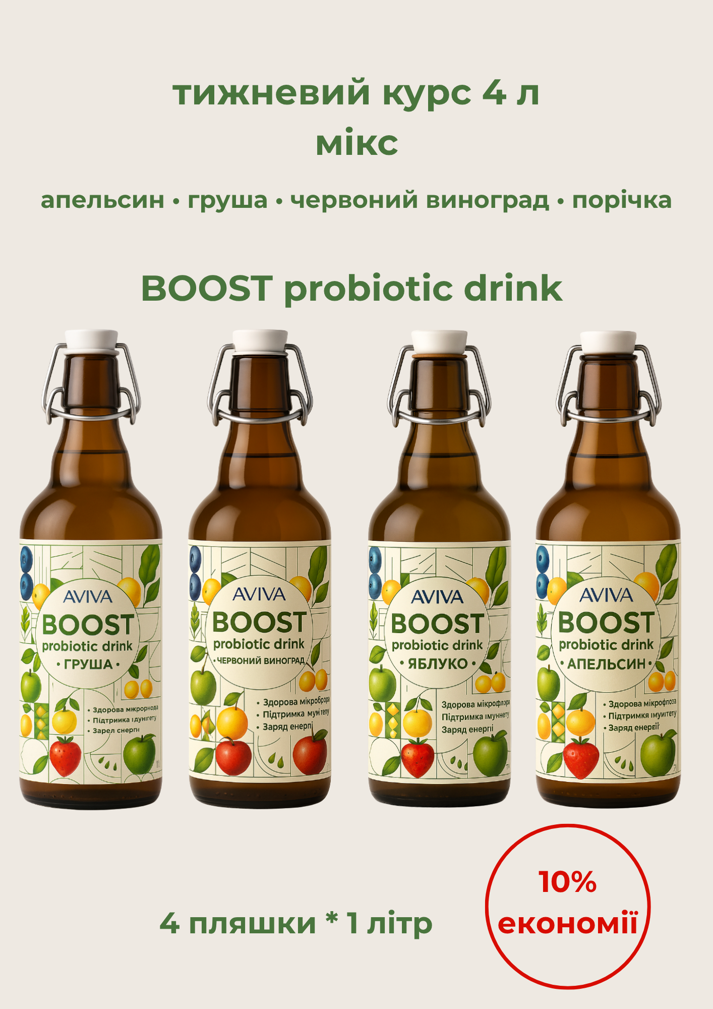 курс BOOST probiotic drink микс